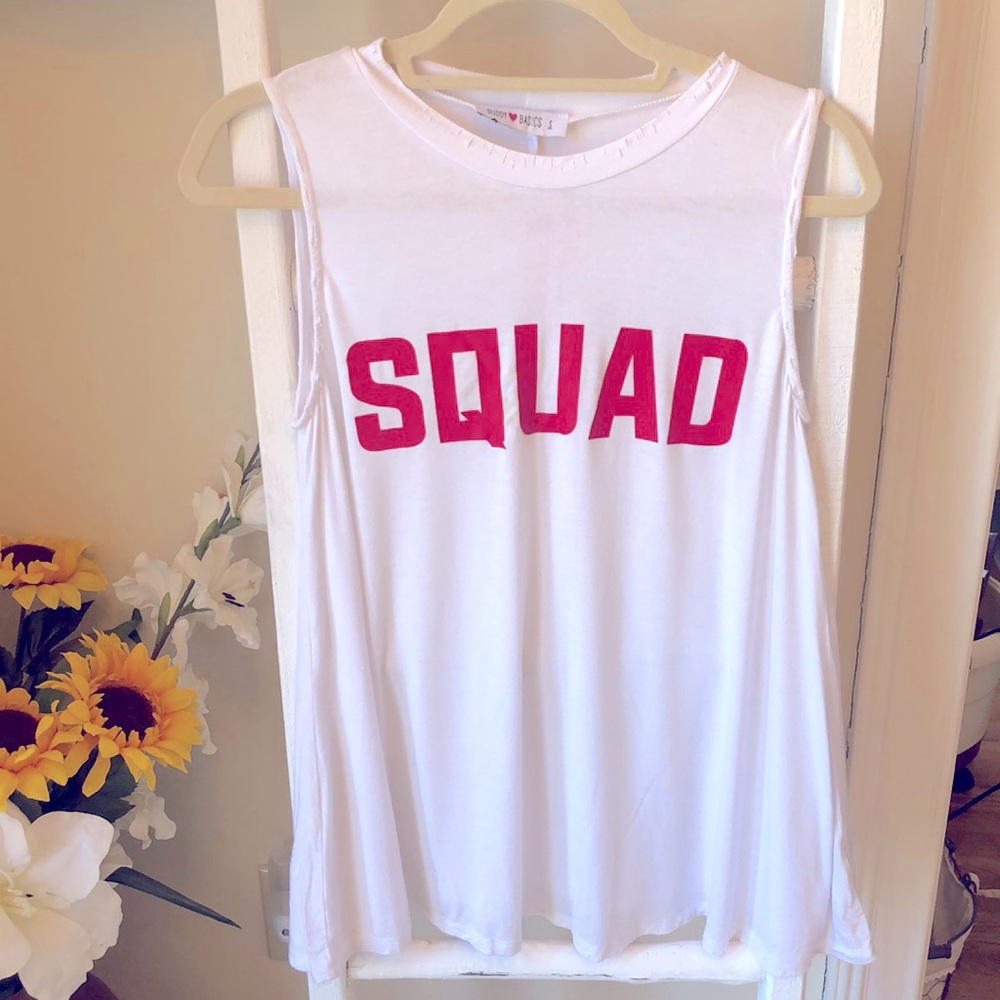 🆕Buddy Basics White Squad Muscle T-shirt.  Size Small.